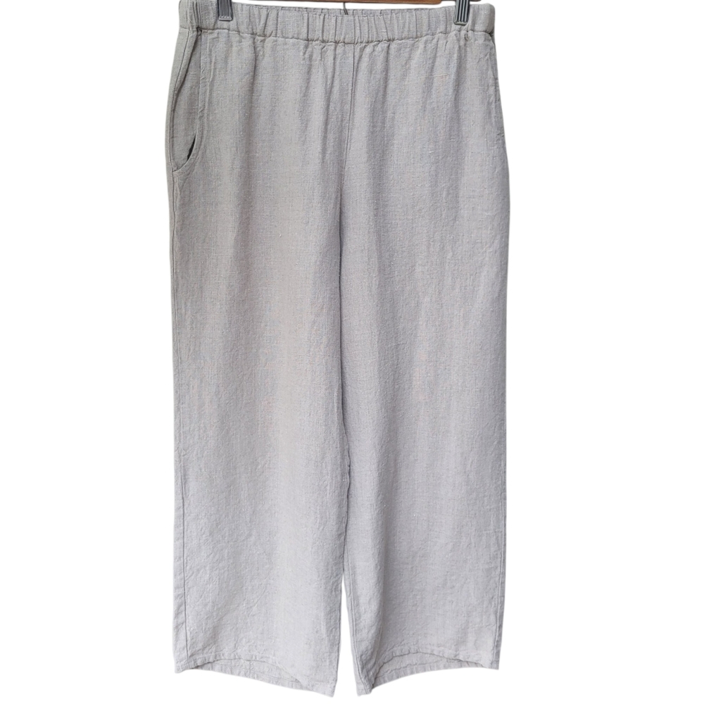 Flax 100% Linen Cropped Pants Size P